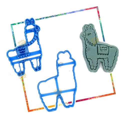 Imagen 1 de 4 de Set Cortante Marcador Para Galleta Llama Animal Porcelana
