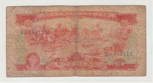 Billete Vietnam Sur 1 Dong 1966 (c85)