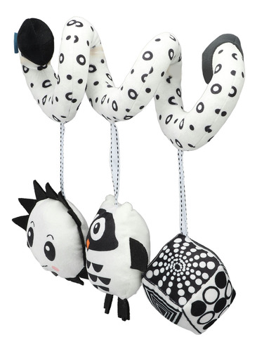 Juguete De Peluche En Espiral Negro Y Blanco Para Recién Nac