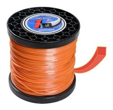 Fio Nylon Quadrado Para Cortador De Grama 2,5mm X 140m 1kg