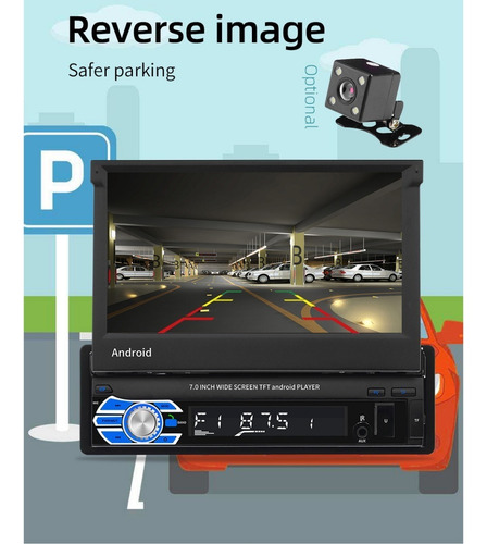 Imagen 9 de 10 de Radio Auto Pantalla Retráctil Gps Android + Camara Reversa