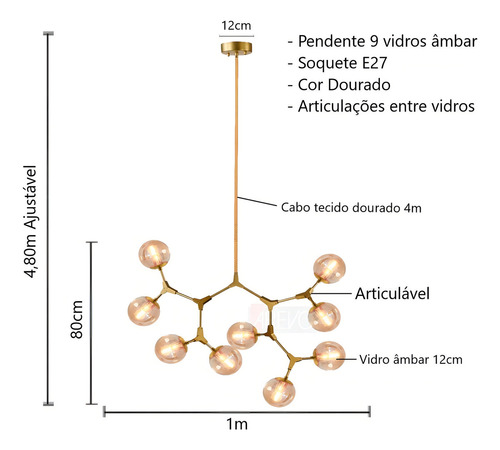 Pendente Jabuticaba Sala Pé Direito Duplo Vão De Escada D