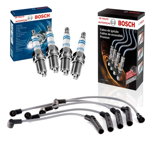 Kit Cabos E Velas Bosch Ford Escort 1.6 Cht 1983 A 1989