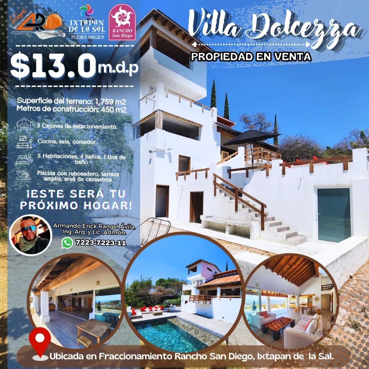 Casa Villa Dolcezza Con Alberca Climatizada Y Enorme Jardín Con Vistas Panorámicas Dentro De Fracc Rancho San Diego En Ixtapan De La Sal Edomex