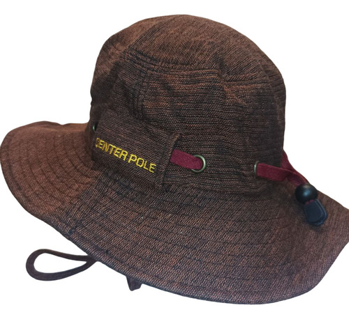 Gorro Pescador Marron Pardo Ajustable 100% Algodon Centerpol