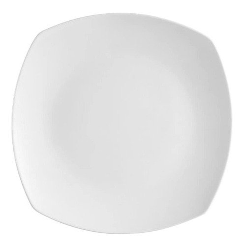 Platos  Blanco Porcelana Plato Cuadrado  Caja De 36