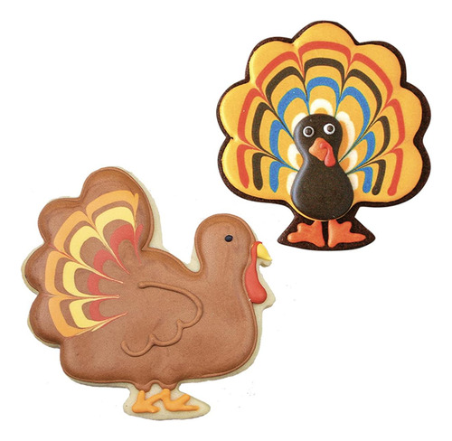 Cortadores De Galletas De Pavo De Acción De Gracias 2-pcset