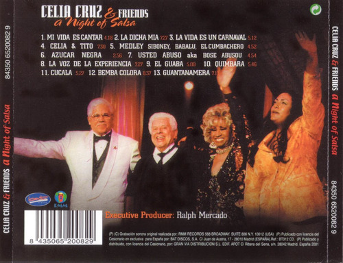 Celia Cruz And Friends - A Night Of Salsa Cd Nuevo Cerrado