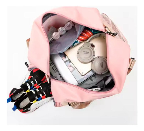 Bolsa Mala De Mão E Ombro P Viagem Academia Alça Regulável Cor Azul Bebê