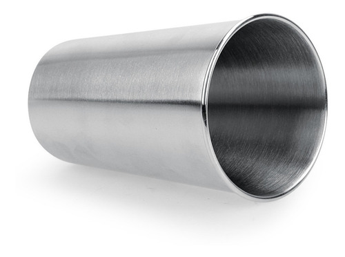 4 Copos Inox Com Borda Grande + Pequeno Copão Inoxidável
