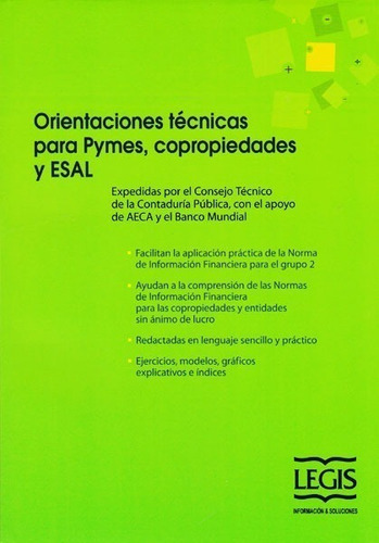 Orientaciones Técnicas Para Pymes. Copropiedades Y Esal, De Vários Autores. Editorial Legis En Español