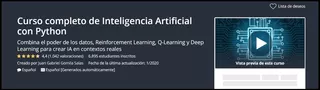 Curso Completo De Inteligencia Artificial Con Python 2021