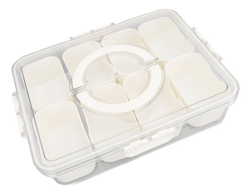 Plato De Aperitivos Portátil Dividido Para Servir, Transpare