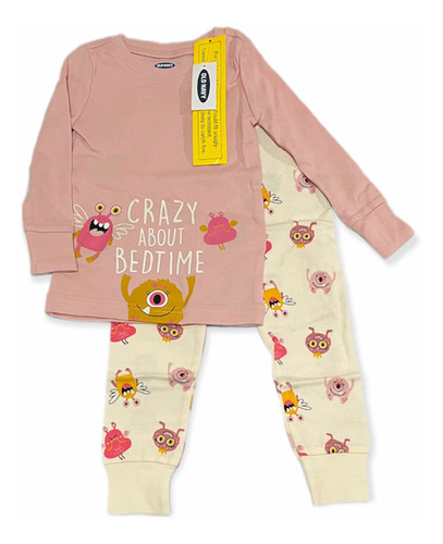 Ropa Americana Bebé-niñas/ Pijama Rosada Estampada