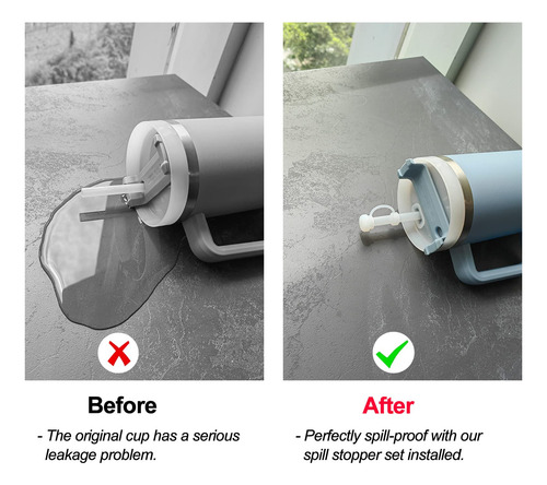 Tapon A Prueba De Derrames De Silicona De 3 Piezas Blanco