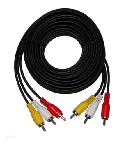 Pack 12x Cable Audio Video Stereo 3x3 Rca Longitud 1.8m