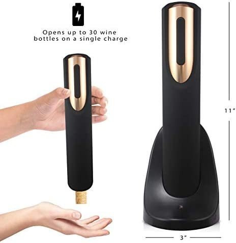 Abridor De Vino Eléctrico Vin Fresco Con Base De Carga Y Cor