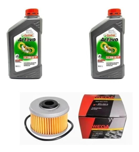 Kit Service Filtro Aceite Castrol Tornado Twister Honda Tala