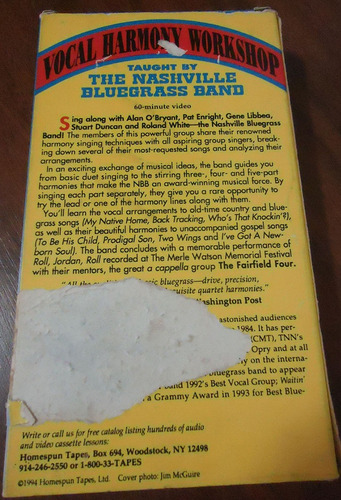 Imagem 2 de 3 de The Nashville Bluegrass Band - Vocal Harmony Workshop Vhs