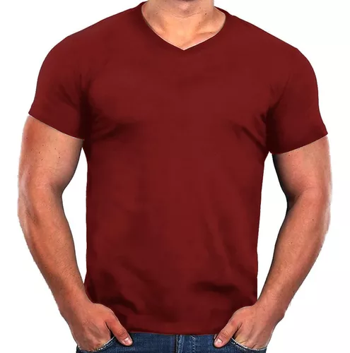 Camiseta de hombre ajustada cuello en V