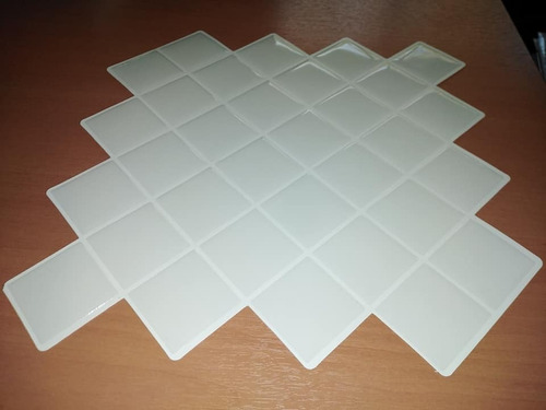 Azulejos Vinil Adhesivo Venecitas 3d Blanco 25.5x25.5cm 1038