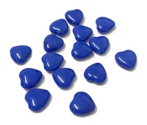 Comprar 18 Corazones Azules 1 Cm Vidrio Para Bijouterie Manualidades
