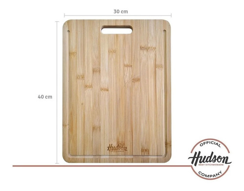 Imagen 4 de 5 de Tabla De Madera Bambú Cocina Hudson 30 X 40 X 1.5 Cm
