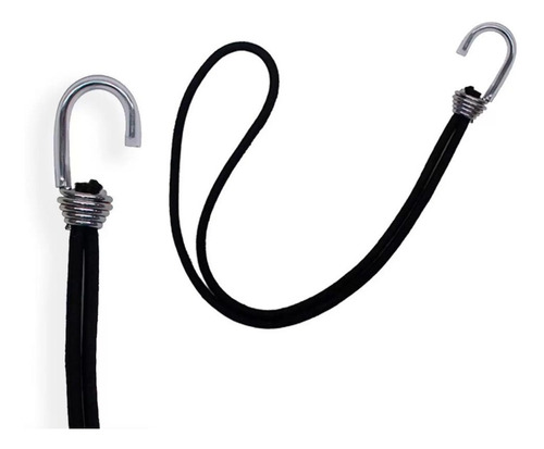 10 Extensor Preto Lona Encerado Elastico Borrachinha 40 Cm