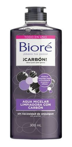 Biore Agua Micelear Carbón Natural 300ml