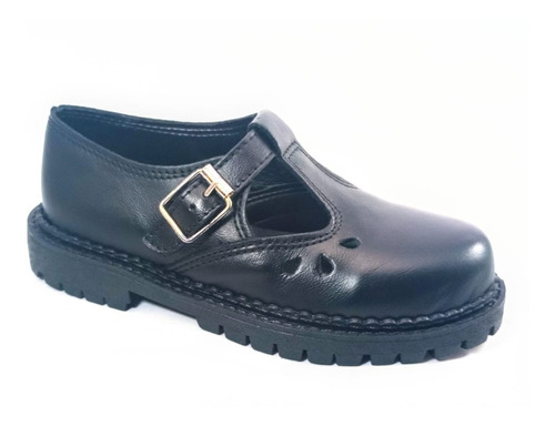 Guillermina Colegiales Zapatos Cuero Negro Marron 27 Al 38