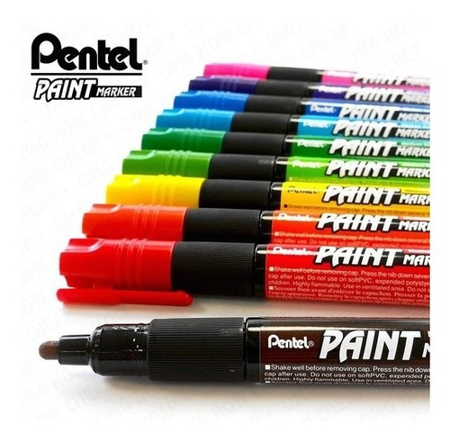 15 Marcador Paint Marker Pentel Plumon Aceite Permanente