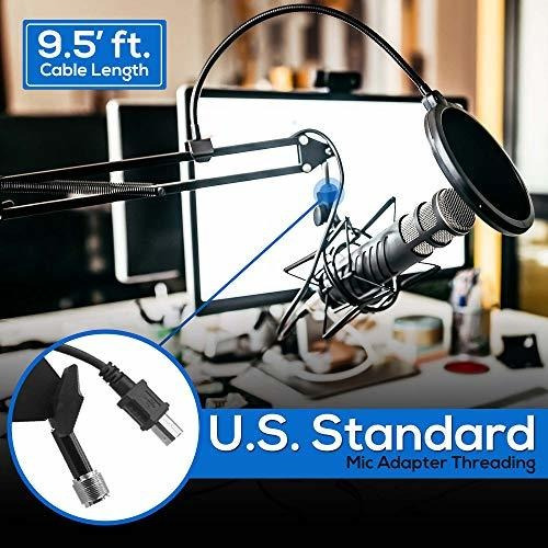 Pyle-pro Soporte De Brazo De Micrófono Usb Compacto Ajustab