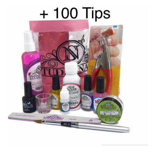 Kit Para Uñas Acrílicas By Studio Nails Kit Básico + Maleta | Envío gratis