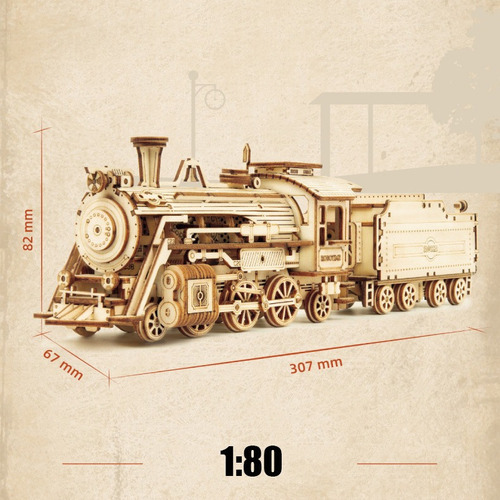 Quebra-cabeça 3d Modelo De Montagem Trem A Vapor 1860s
