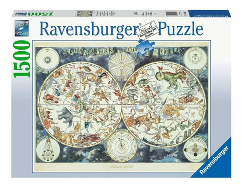 Rompecabezas Puzzle 1500 Mapa De Bestias Ravensburger 