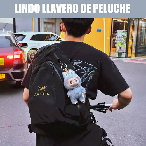 Labubu Macaroon Monstruo Muñeca Peluche Llavero Niños Regalo...a...1pc