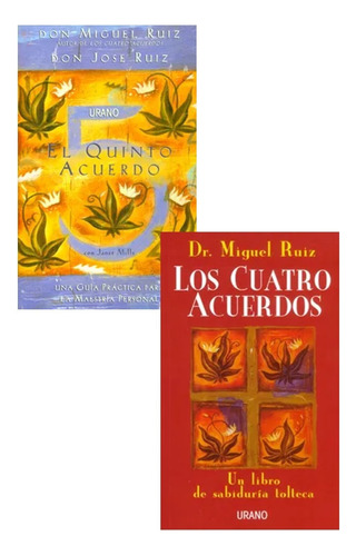 Combo X 2  Libros Los Cuatro Acuerdos + El Quinto Acuerdo