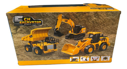 Excavadora De Juguete Control Remoto Con Luz 1:24