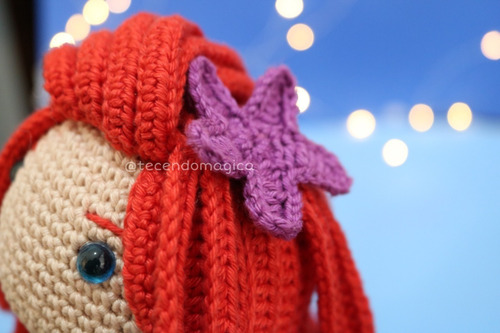 Imagem 3 de 5 de Amigurumi Sereia Ariel Pequena Sereia The Little Mermaid