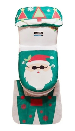 Set Fundas De Navidad Baño Decoracion Juego De Baño Navideña