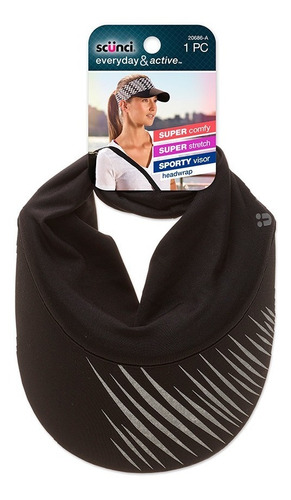 Visera Con Banda Elastica Scunci Active 1 Pieza 20686swmx