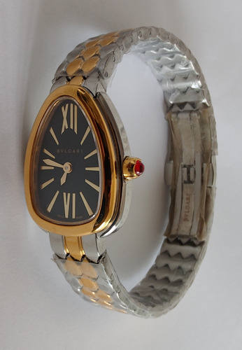 Reloj Bnlgr Mod. Serpentie Seduttorie Dama Correa Oro Amarillo/plata Bisel Oro Amarillo Caratula Negra (Usado)