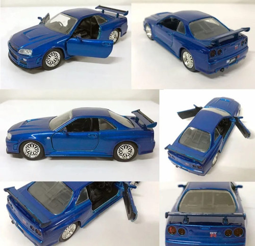 Miniatura 1/32 de Rápido y Furioso del Nissan Skyline Gt-r de Brian