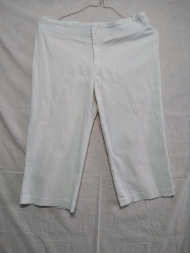 Pantalon Capri Zara Color Blanco Talle M