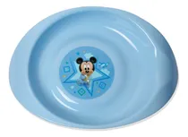Comprar Plato Natelle Mickey Línea Tutor +6 Meses Bpa Free Disney Color Celeste Ovalado Personaje Mickey Mouse