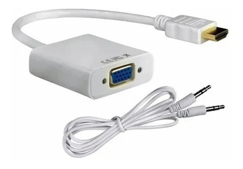 Adaptador Convertidor Hdmi A Vga Y Audio 