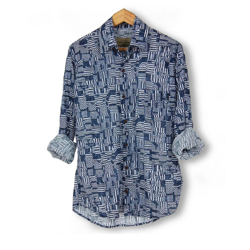 Camisa Woodie - Blue Square