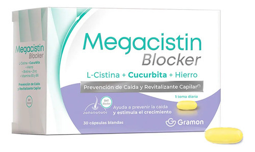 Megacistin Blocker 30 Cápsulas Prevención Caida Capilar