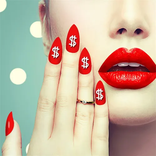 Wokoto 100 Piezas 3d Plata Signo De Dinero Encantos De Uñas