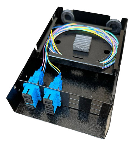 Mini Dio Parede 06fo Sc Upc Metal Pt Optico Fibra Com Anatel